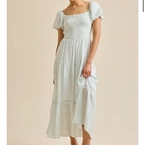 NEW Altar’d State Blue and White Floral Maxi Dress Size XL NWT
